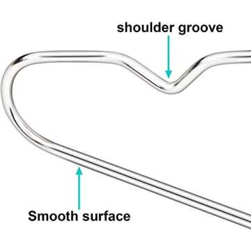 Wire Hangers 50 Pack Coat Hangers Strong Heavy Duty Metal Hangers 16.5 Inch Ultra Thin Space Saving Clothes Hangers by TIMMY