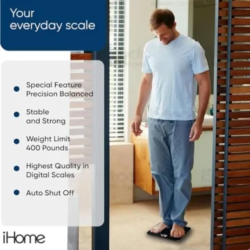 iHome Digital Scale High Precision 400 lbs LED Display