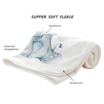 Baby Monthly Milestone Blanket - Soft Plush Elephant Decor