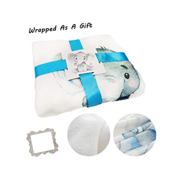 Baby Monthly Milestone Blanket - Soft Plush Elephant Decor