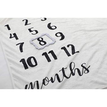 Baby Monthly Milestone Blanket - Soft Plush Elephant Decor
