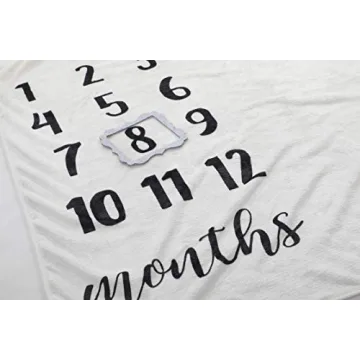 Baby Monthly Milestone Blanket - Soft Plush Elephant Decor