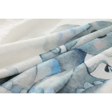 Baby Monthly Milestone Blanket - Soft Plush Elephant Decor