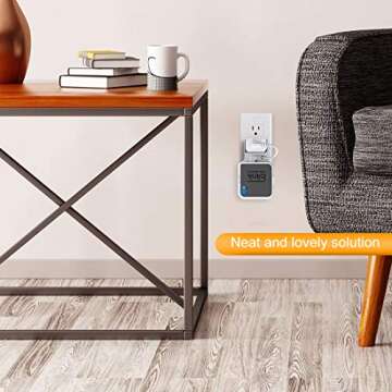 Outlet Wall Mount for Blink Sync Module 2, Mount Bracket Holder for Blink Outdoor Camera No Messy Wires Outdoor and Indoor Home Security Camera Mount with Short Cable (1 Pack)