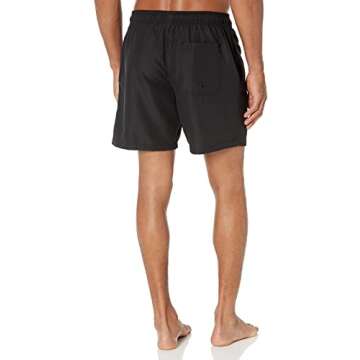 Amazon Essentials Men's 7" Quick-Dry Swim Trunk, Black, X-Large