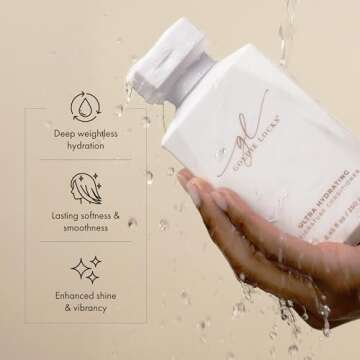 Goldie Locks Ultra Hydrating Signature Conditioner, Safe for Hair Extensions, Color Treated Hair, Moisturizer Mends Split Ends, Protects from Dryness, Reduces Frizz, Adds Shine, Travel Size 3.4 Fl Oz