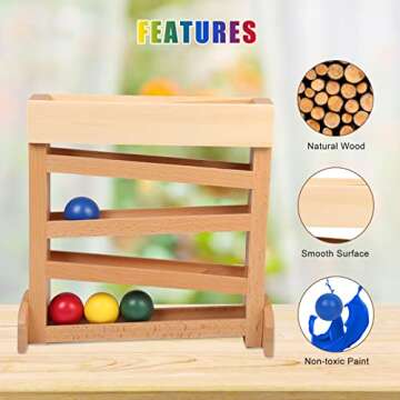 MEYOR Montessori The Tracker The Visual Tracker Tracker Ball Maze Baby Wooden Toys for 3+ Years Old