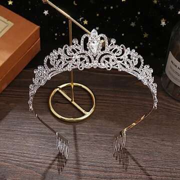Rhinestone Wedding Tiara Princess Crown Headband Birthday Headpiece Bride Hair Jewelry Bridal Hair A...