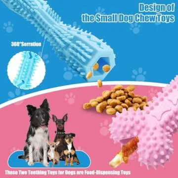 Angecado 6 Pack Puppy Teething Chew Toys Safe Fun Play