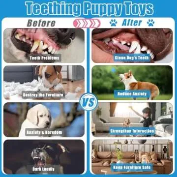 Angecado 6 Pack Puppy Teething Chew Toys Safe Fun Play