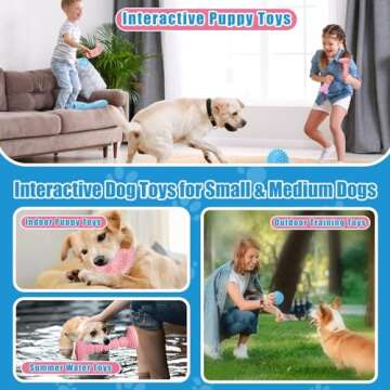 Angecado 6 Pack Puppy Teething Chew Toys Safe Fun Play