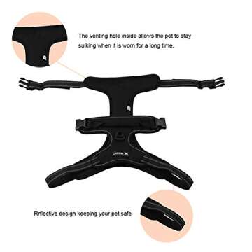 Dog Harness by Tailup - Adjustable No-Pull with Mesh Vest, Easy Step-in Adjustable Mesh Harness for Small Medium Large Dog - Walking Hiking and Training Large Orange