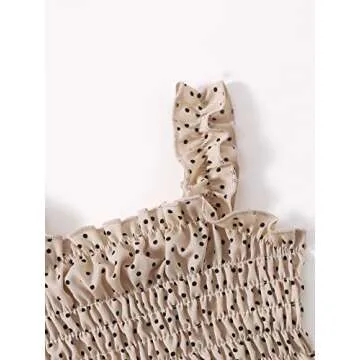 VKOMEO Toddler Girl Skirt Sets Ruffle Sleeveless Sling Tank Tops A-Line Skirt 2Pcs Polka Dot Kids Girl Summer Outfit Clothes 1-2T