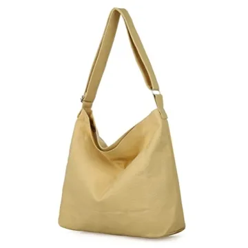 Covelin Women's Retro Large Canvas Shoulder Bag for Daily Use