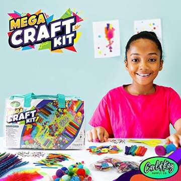 Mega Arts and Crafts Kit for Kids Age 4-8 - Toddler Art Supplies for Preschool, Kindergarten, Homesc...