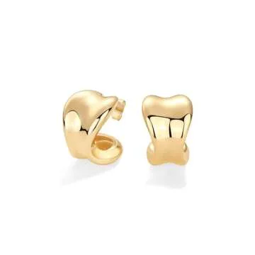 PAVOI Chic Lightweight Chunky Hoop Earrings for Women