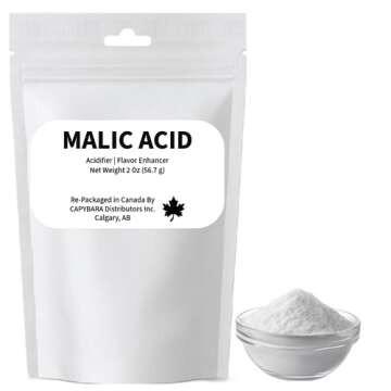 Malic Acid Food Grade - 2 Oz (56.7 g) for Baking and Brewing