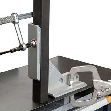 Strong Hand Tools Aluminum 90º Tru-Angle Fixture Weld, Spatter Proof, Aluminum Alloy, (T-Clearance: 1-1/2″), (Jaw Length: 7″), Can Be Vice Held, LF-2, Strong Hand Tools