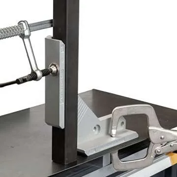 Strong Hand Tools Aluminum 90º Tru-Angle Fixture Weld, Spatter Proof, Aluminum Alloy, (T-Clearance: 1-1/2″), (Jaw Length: 7″), Can Be Vice Held, LF-2, Strong Hand Tools