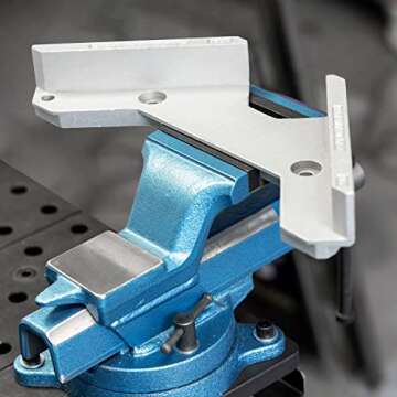 Strong Hand Tools Aluminum 90º Tru-Angle Fixture Weld, Spatter Proof, Aluminum Alloy, (T-Clearance: 1-1/2″), (Jaw Length: 7″), Can Be Vice Held, LF-2, Strong Hand Tools