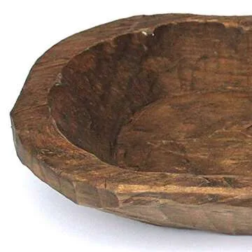 Unique Southern With Grace Thick Wooden Bread Bowl