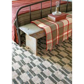 Jenni Yolo Home Hilda Runner Rug - Chic Geometric Design, Stain-Resistant, Soft & Durable for Indoor...