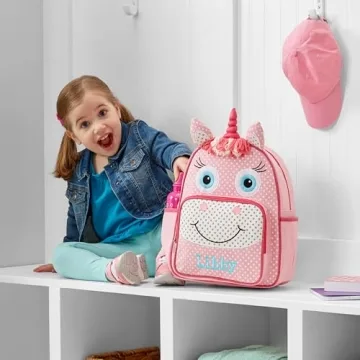 Personalized Kids Toddler Backpack - Pink Unicorn Design