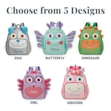 Personalized Kids Toddler Backpack - Pink Unicorn Design