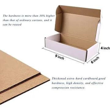 Shipping Boxes, 9"x6"x4" Which is Anti-Impact Come with Exquisite Sealing Label.Suitable E-Commerce ...