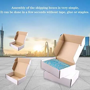 Durable Shipping Boxes with Sealing Labels for E-Commerce