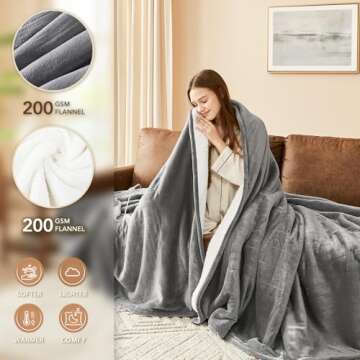 Homemate King Size Heated Electric Blanket for Comfort