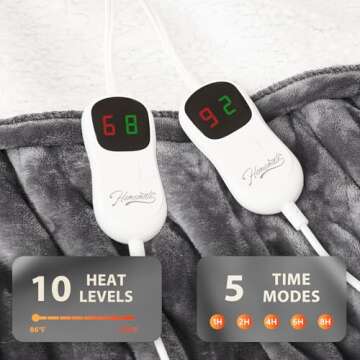 Homemate King Size Heated Electric Blanket for Comfort