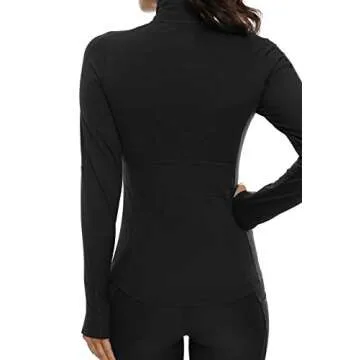 VUTRU Women's Workout Yoga Jacket Full Zip Running Track Jacket