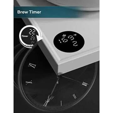 Electric Kettles, INTASTING Gooseneck Electric Kettle, ±1℉ Temperature Control, Stainless Steel Inner, Quick Heating, for Pour Over Coffee, Brew Tea, Boil Hot Water, 0.9L White