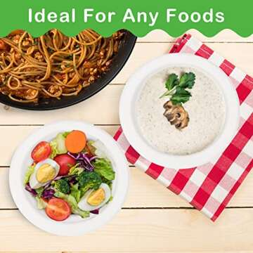 12oz Disposable Paper Bowls - 150 Pack Eco-Friendly