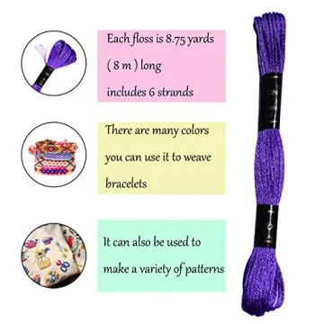 61 Colors Rainbow Embroidery Floss for Crafting Projects