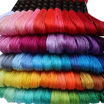 61 Colors Rainbow Embroidery Floss for Crafting Projects