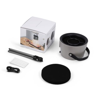 LOFICOPER Portable Range Hood, Desktop Range Hood, Portable Kitchen Exhaust Fan, Low Noise Mini Extractor Hood with 3 Speed, 5 Filter, 1200 Pa Suction, for Indoor BBQ, Hot Pot, Cooking