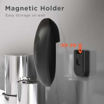 Canslab Ultrablade PRO Auto Stop USB Rechargeable Can Opener for Kitchen for Seniors with Arthritis, Long Battery Life, Handfree One Touch, Side Cut for Smooth Edge, Wall Mounted Small Size, Brown