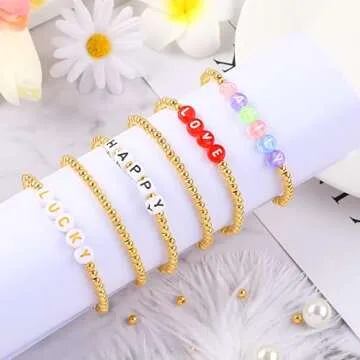 1200 Pcs 4mm Gold Round Spacer Beads for Jewelry Making