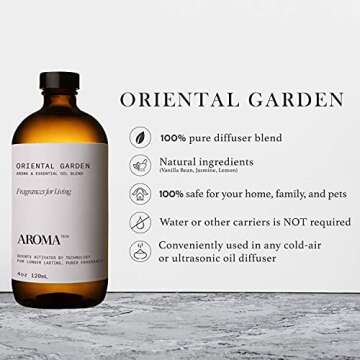 AromaTech Oriental Garden for Aroma Oil Scent Diffusers - 120 Milliliter
