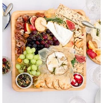 ROOTS TO TABLE Bamboo Cheese Board Set for Entertaining