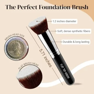 KESHIMA Flat Top Kabuki Foundation Brush for Flawless Makeup