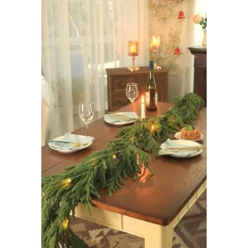 9FT Real Touch Norfolk Pine Garland for Christmas