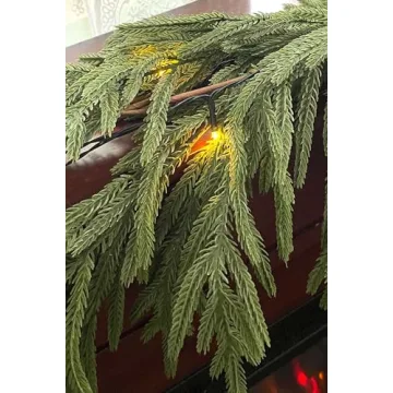 9FT Real Touch Norfolk Pine Garland for Christmas
