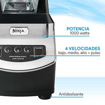 Ninja Professional Blender (NJ600) (Renewed)