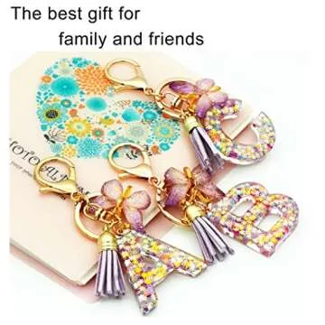 TTYY Initial Letter Keychain Perfect for Women & Girls Gifts