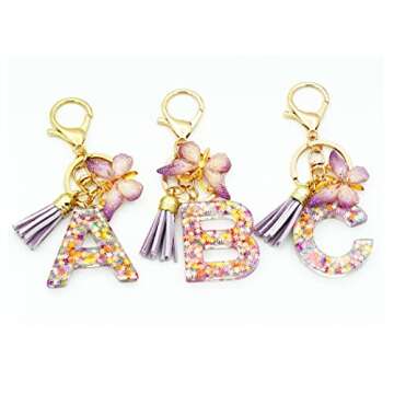 TTYY Initial Letter Keychain Perfect for Women & Girls Gifts