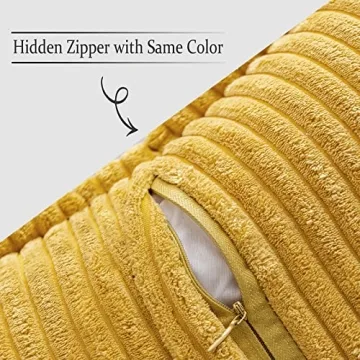 Mustard Yellow Corduroy Pillow Covers - Set of 2