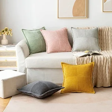 Mustard Yellow Corduroy Pillow Covers - Set of 2